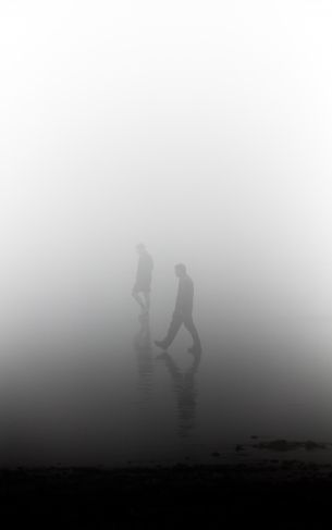 fog, people Wallpaper 1752x2800