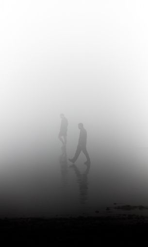 fog, people Wallpaper 1200x2000
