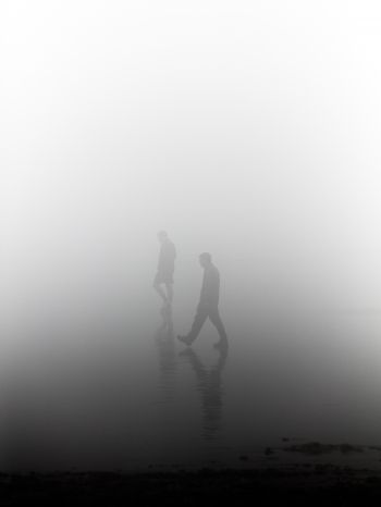 fog, people Wallpaper 1536x2048