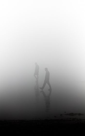 fog, people Wallpaper 800x1280