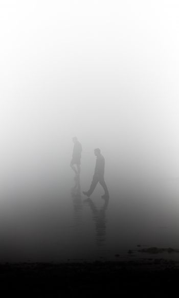 fog, people Wallpaper 1200x2000