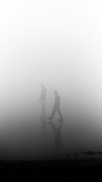 fog, people Wallpaper 2160x3840