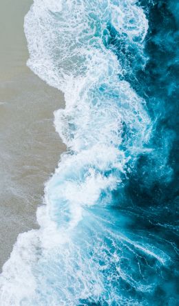 sea, waves, shore Wallpaper 600x1024