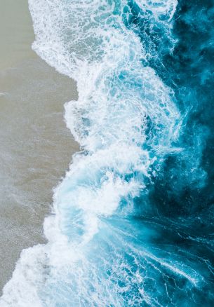 sea, waves, shore Wallpaper 1640x2360