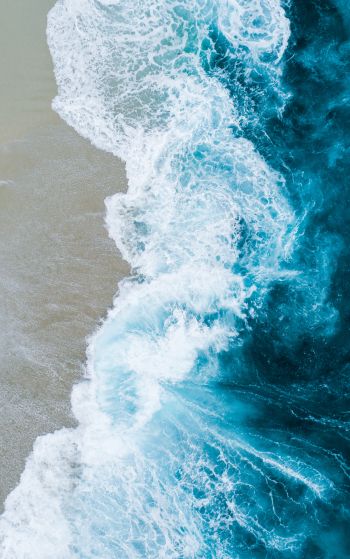 sea, waves, shore Wallpaper 1752x2800
