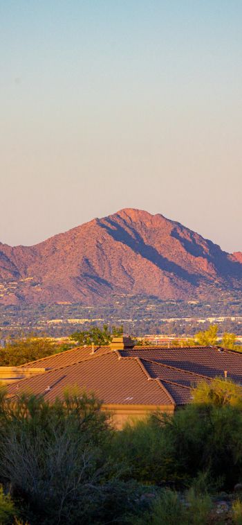 Arizona, USA, over the rooftops Wallpaper 828x1792