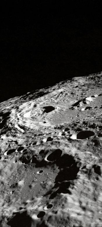 Обои 720x1600 поверхность луны