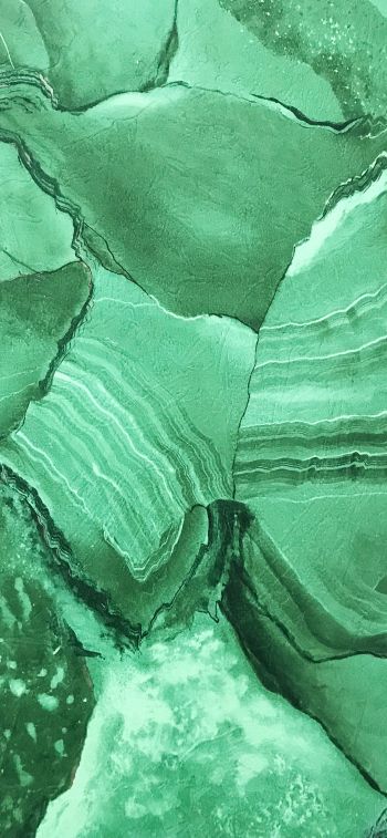 cracks, green Wallpaper 1284x2778