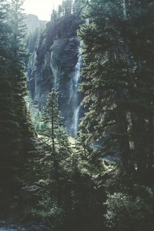 Telluride, USA, waterfall Wallpaper 3648x5472