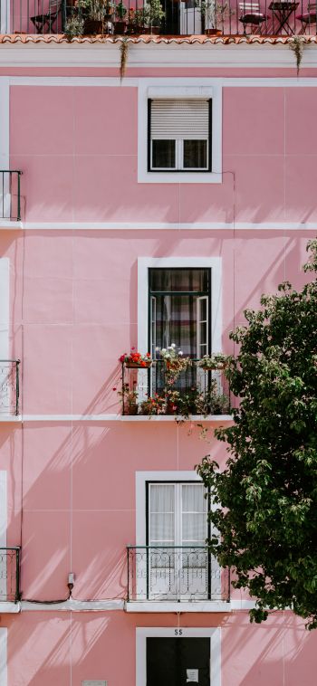 Lisbon, Portugal, house Wallpaper 1080x2340