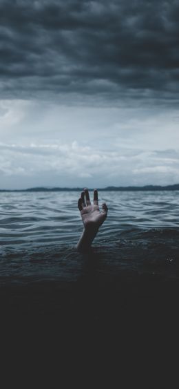 hand, man, water Wallpaper 1080x2340