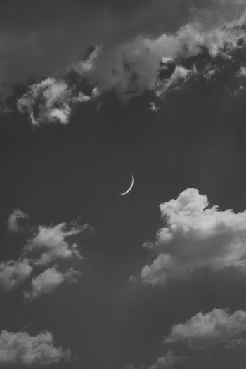month, clouds, sky Wallpaper 640x960