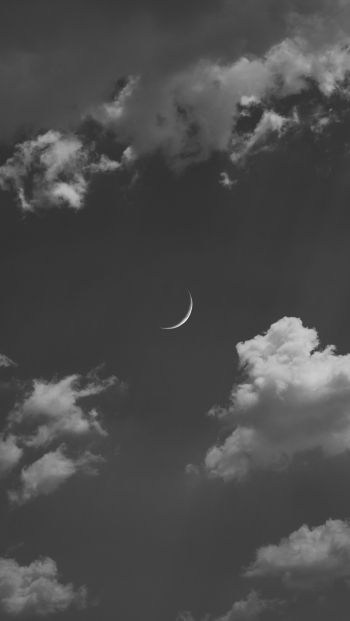 month, clouds, sky Wallpaper 640x1136