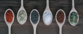 spices, spoons Wallpaper 2560x1080