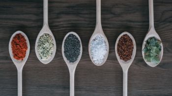 spices, spoons Wallpaper 1366x768