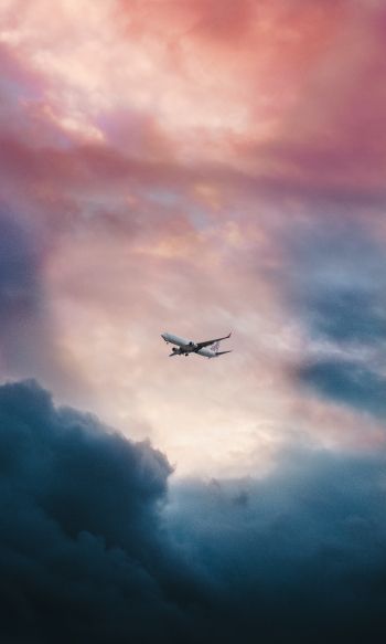 plane, clouds Wallpaper 1200x2000
