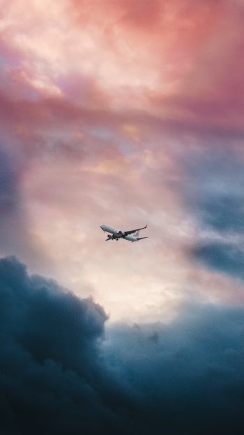 plane, clouds Wallpaper 1440x2560