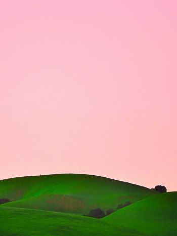 green hills, sky Wallpaper 1620x2160