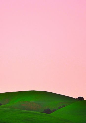 green hills, sky Wallpaper 1668x2388