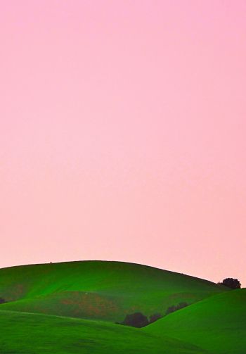 green hills, sky Wallpaper 1640x2360