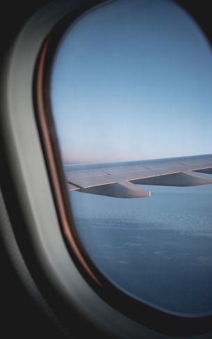window view, plane Wallpaper 1600x2560