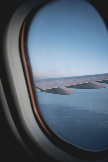 window view, plane Wallpaper 640x960