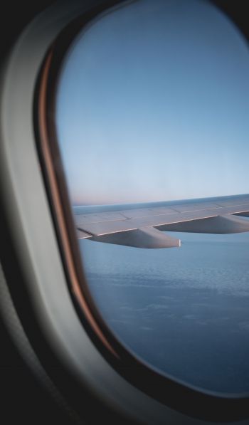 window view, plane Wallpaper 600x1024