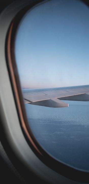 window view, plane Wallpaper 1440x2960