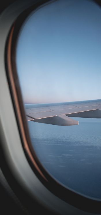 window view, plane Wallpaper 1080x2280