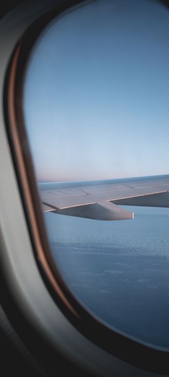 window view, plane Wallpaper 1080x2400