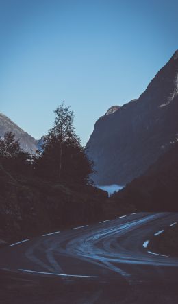 road, mountains Wallpaper 600x1024