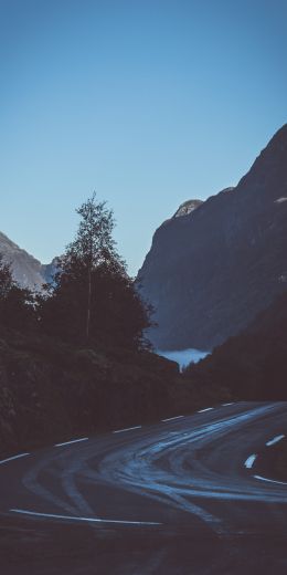 road, mountains Wallpaper 720x1440