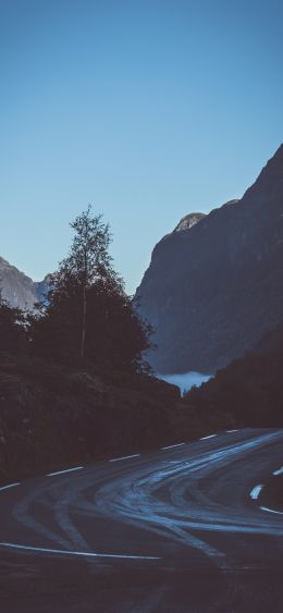 road, mountains Wallpaper 1080x2340