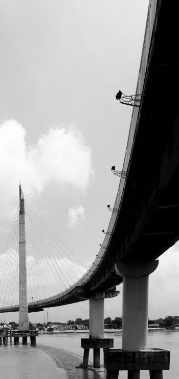 Обои 720x1520 Джамби, Индонезия, мост