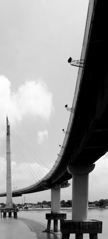 Обои 720x1600 Джамби, Индонезия, мост
