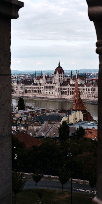 Обои 720x1440 Будапешт, Венгрия, вид на город