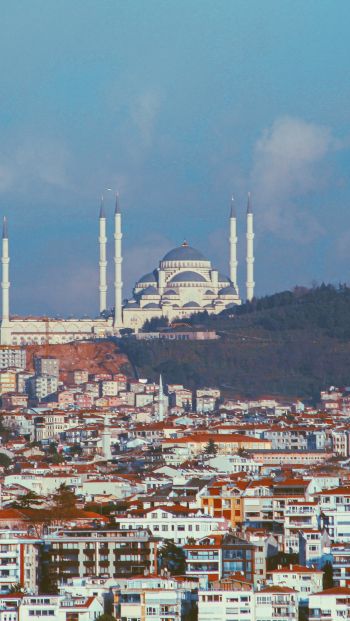 Обои 640x1136 Стамбул, Турция, вид на город
