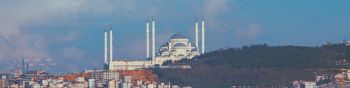 Istanbul, Turkey, city view Wallpaper 1590x400