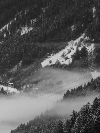 Zillertal, Austria, ski resort Wallpaper 1620x2160