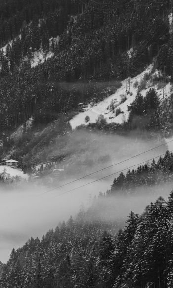 Zillertal, Austria, ski resort Wallpaper 1200x2000