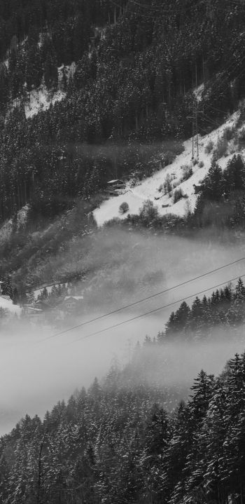 Zillertal, Austria, ski resort Wallpaper 1080x2220