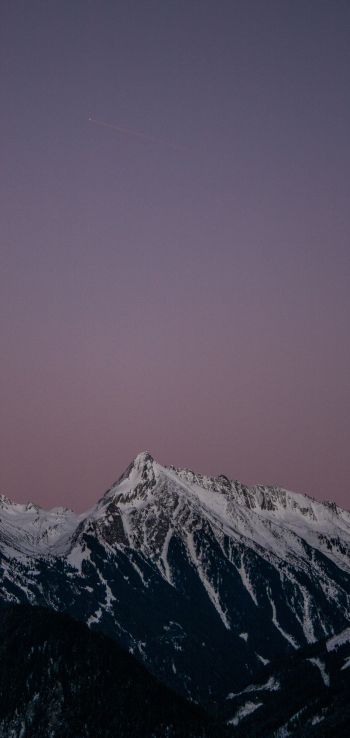 mountains, blue sky Wallpaper 1080x2280
