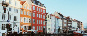 Nyhavn, Copenhagen K, days Denmark Wallpaper 2560x1080