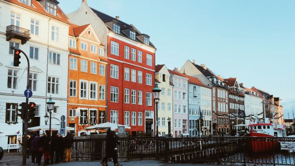 Nyhavn, Copenhagen K, days Denmark Wallpaper 1366x768