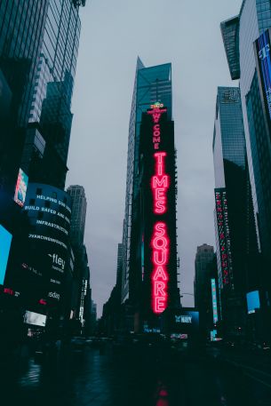 times square, New York, New York, USA Wallpaper 640x960