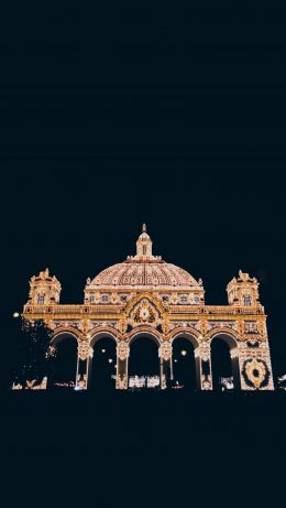 Spain, Sevilla, glowing arch Wallpaper 640x1136