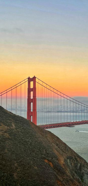 San Francisco, USA, golden gate Wallpaper 1080x2280