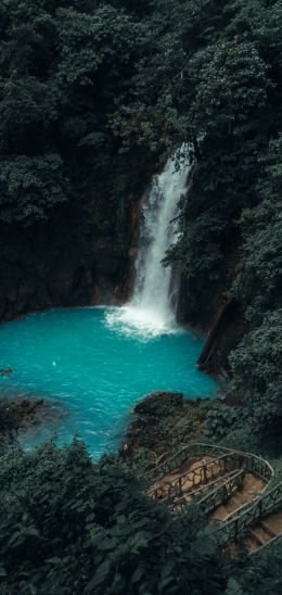 Costa Rica, waterfall Wallpaper 1440x3040