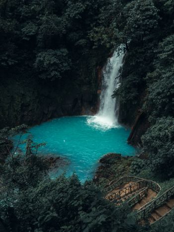 Costa Rica, waterfall Wallpaper 1536x2048