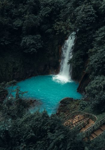 Costa Rica, waterfall Wallpaper 1668x2388